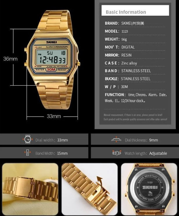 Retro General Vintage Digital Watch (Replica A+)